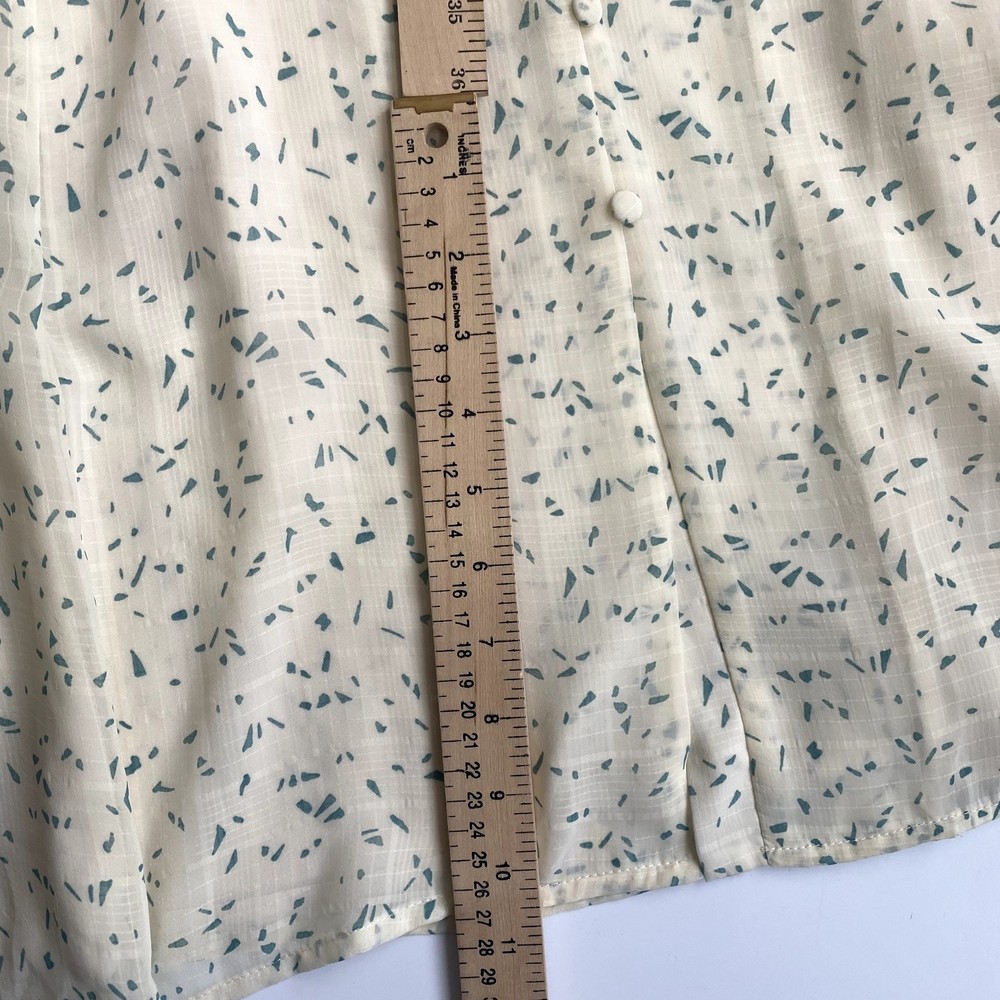 Mod Ref Maxi Button Up Dress Pattern Cream Blue S… - image 8